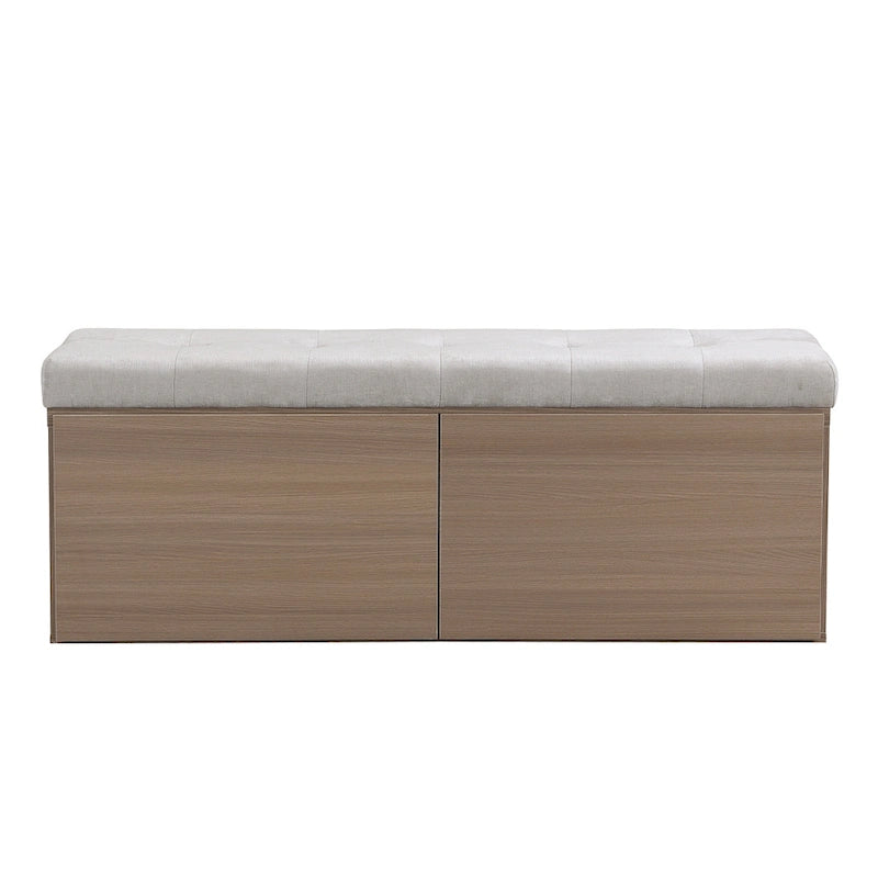 Banc à chaussures 49, Meuble de rangement pour chaussures d'entrée avec coussin rembourré et double portes pour entrée, couloir