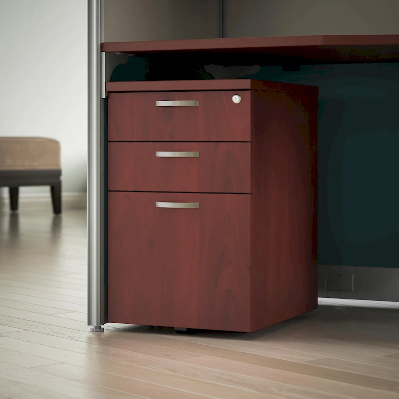 Caisson de rangement mobile verrouillable sur roulettes pour dossiers lettre et légaux pour bureau à domicile