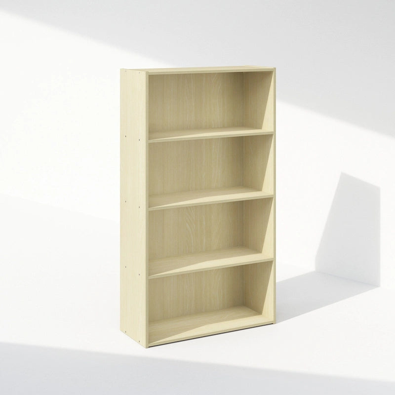 Bibliothèque ouverte simple à 4 niveaux avec cadre robuste pour la maison et le bureau
