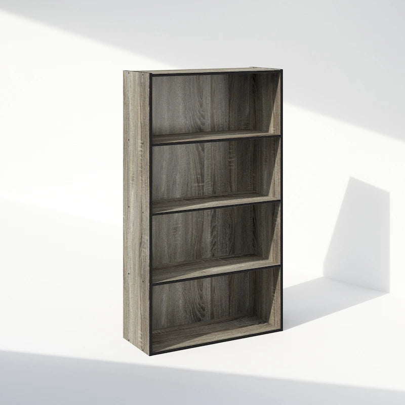 Bibliothèque ouverte simple à 4 niveaux avec cadre robuste pour la maison et le bureau