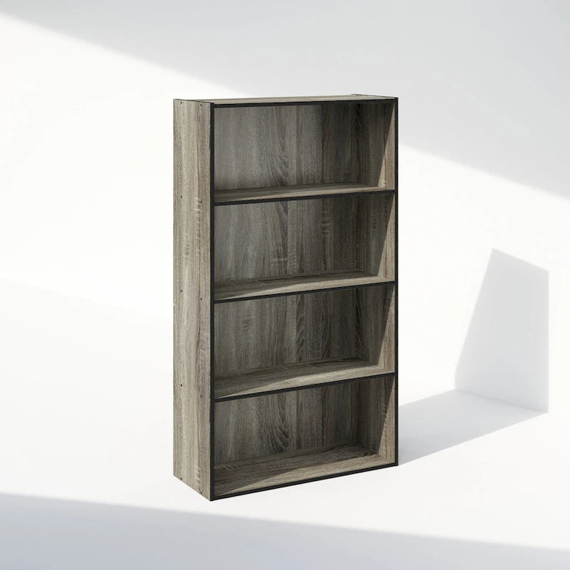 Bibliothèque ouverte simple à 4 niveaux avec cadre robuste pour la maison et le bureau