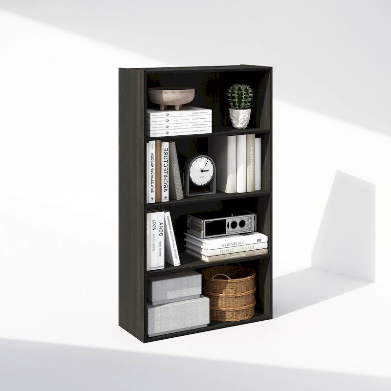 Bibliothèque ouverte simple à 4 niveaux avec cadre robuste pour la maison et le bureau