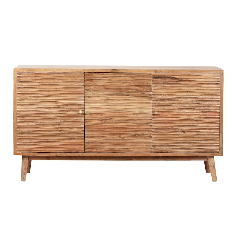 Buffet moderne 3 portes avec étagères intérieures réglables