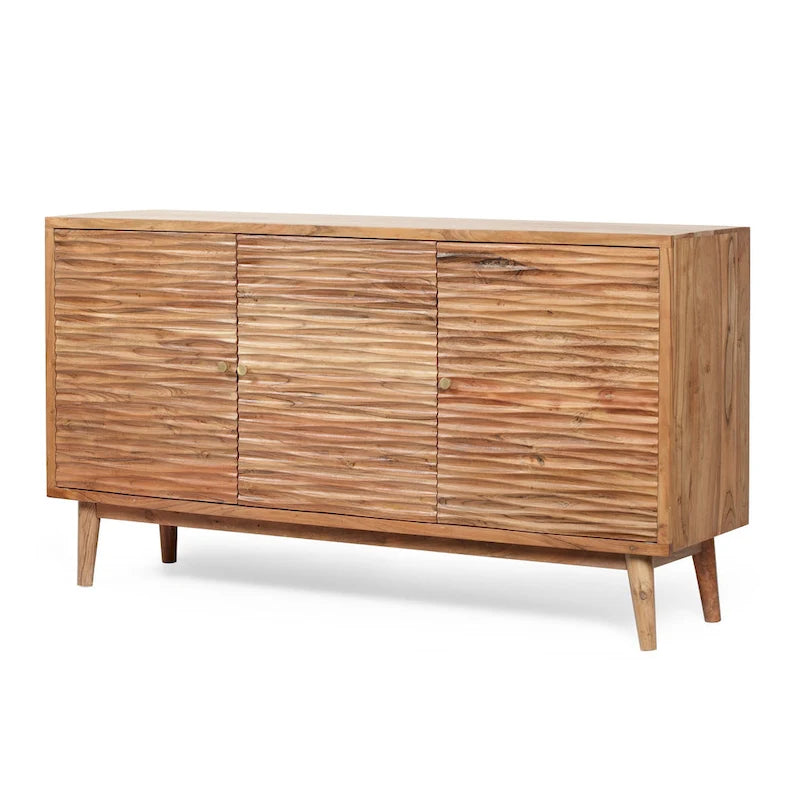 Buffet moderne 3 portes avec étagères intérieures réglables