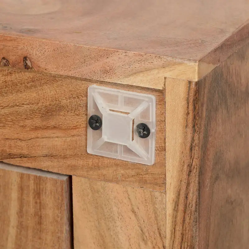 Buffet moderne 3 portes avec étagères intérieures réglables