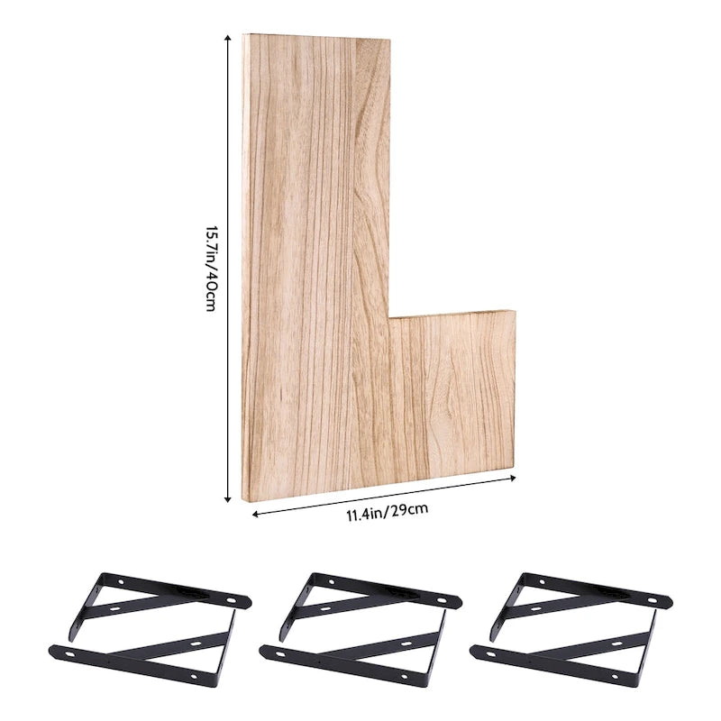 Étagères flottantes en bois lot de 3, étagères murales pour chambre à coucher, salle de bain, salon et décoration murale de cuisine 40 x 29 cm