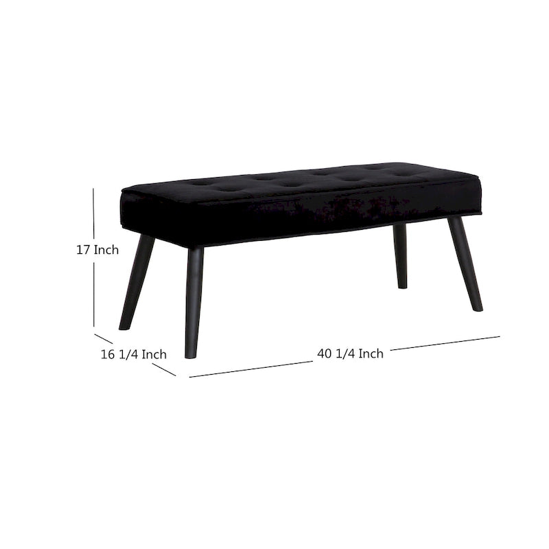 Banc ottoman de rangement capitonné en velours pour salon ou chambre à coucher