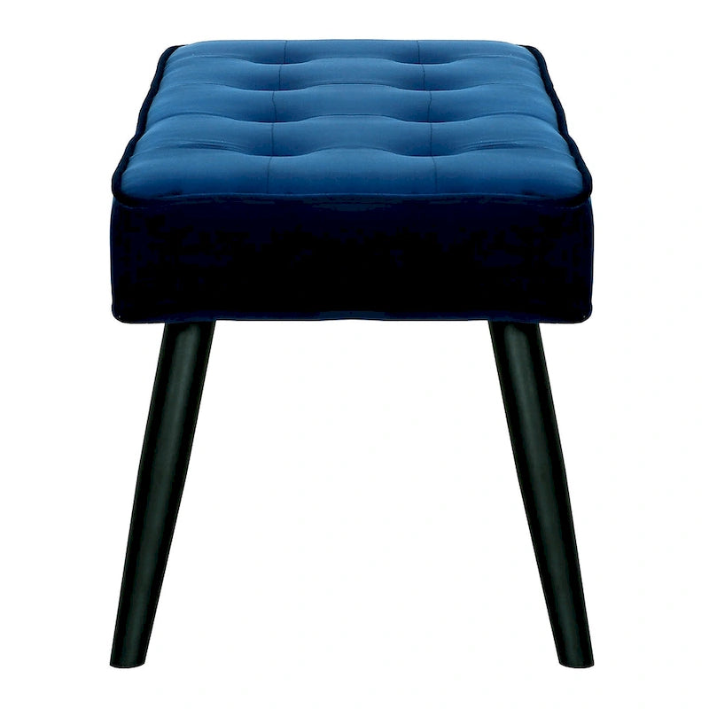 Banc ottoman de rangement capitonné en velours pour salon ou chambre à coucher