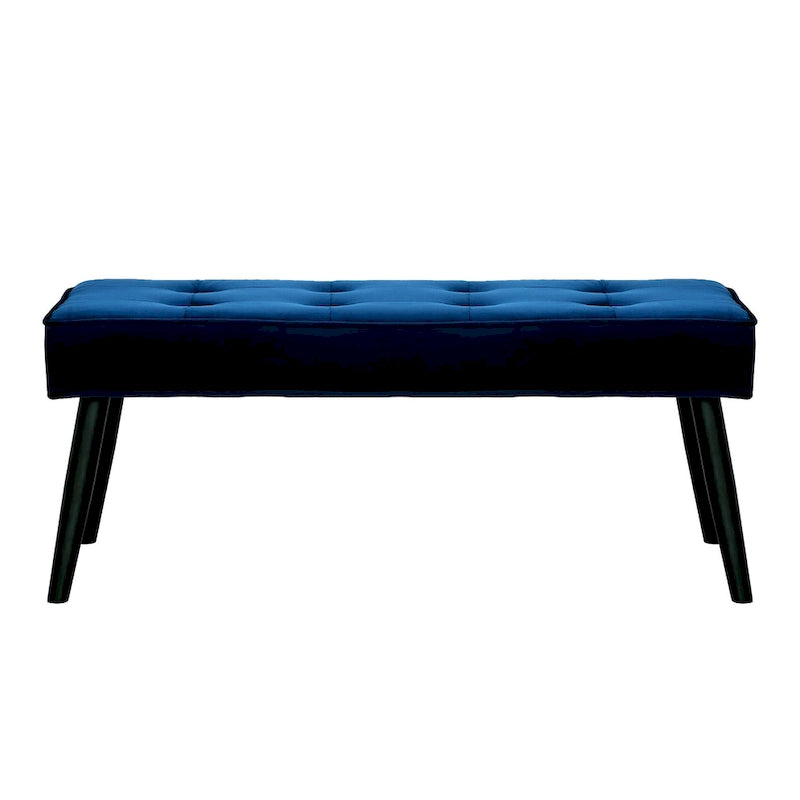 Banc ottoman de rangement capitonné en velours pour salon ou chambre à coucher