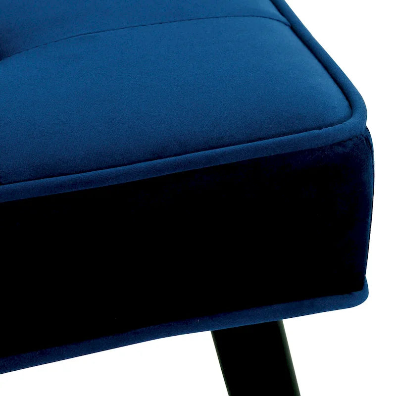 Banc ottoman de rangement capitonné en velours pour salon ou chambre à coucher