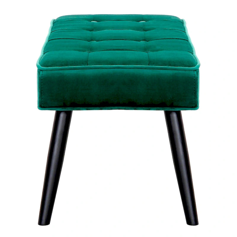 Banc ottoman de rangement capitonné en velours pour salon ou chambre à coucher