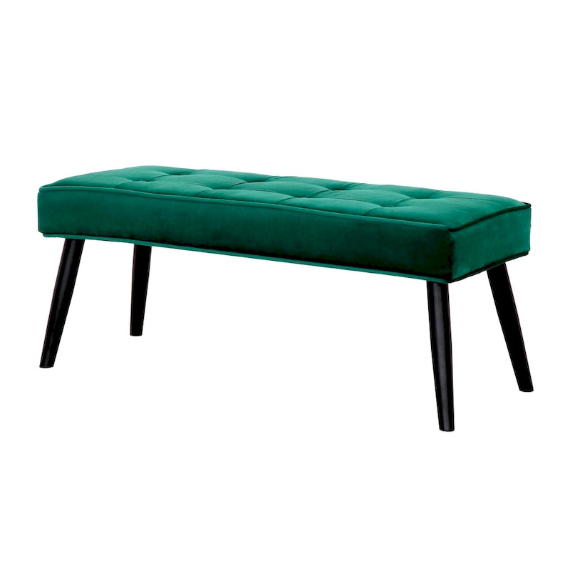 Banc ottoman de rangement capitonné en velours pour salon ou chambre à coucher