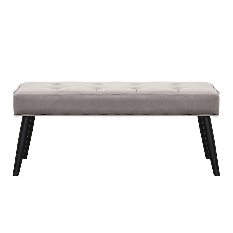 Banc ottoman de rangement capitonné en velours pour salon ou chambre à coucher