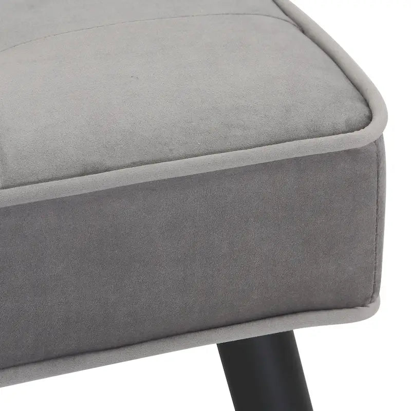 Banc ottoman de rangement capitonné en velours pour salon ou chambre à coucher