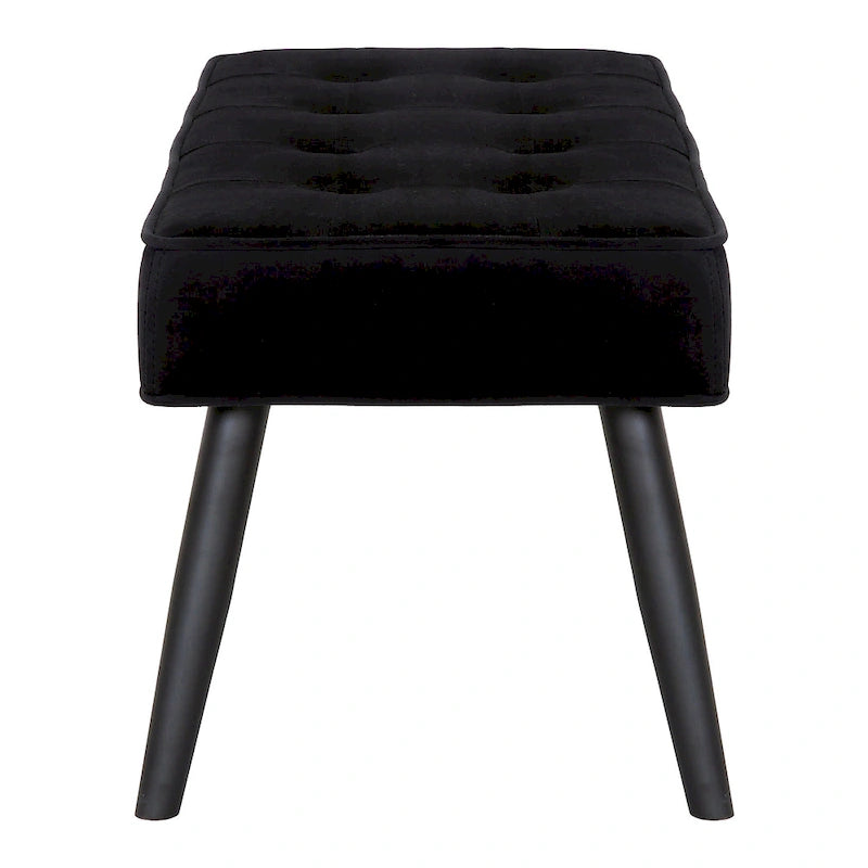 Banc ottoman de rangement capitonné en velours pour salon ou chambre à coucher