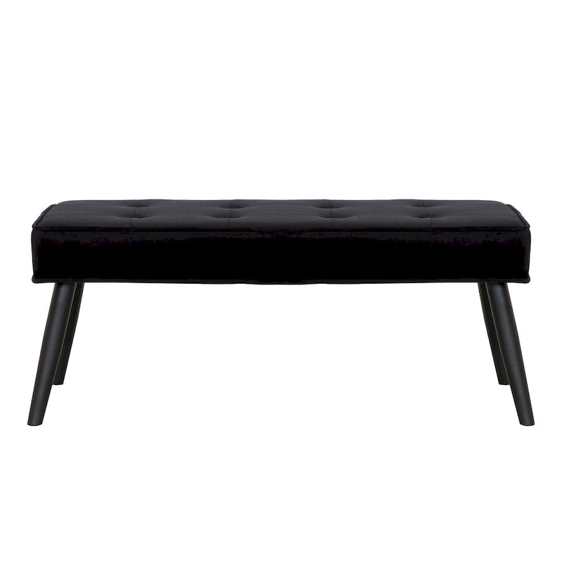Banc ottoman de rangement capitonné en velours pour salon ou chambre à coucher