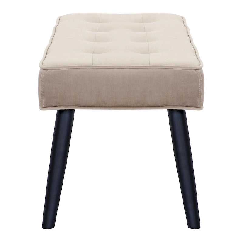 Banc ottoman de rangement capitonné en velours pour salon ou chambre à coucher