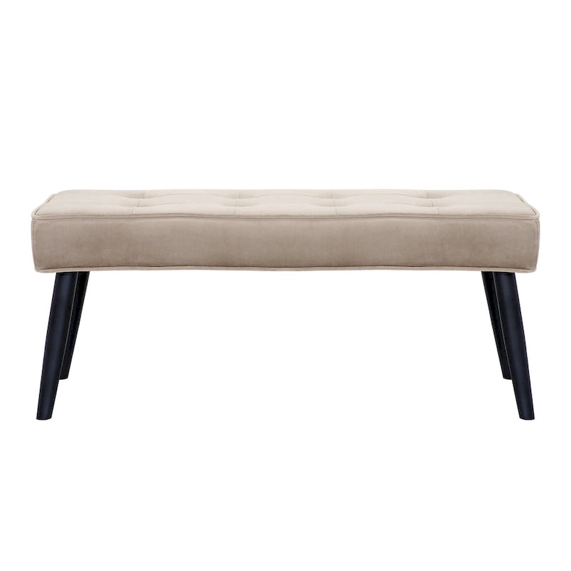 Banc ottoman de rangement capitonné en velours pour salon ou chambre à coucher