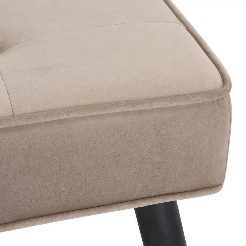 Banc ottoman de rangement capitonné en velours pour salon ou chambre à coucher