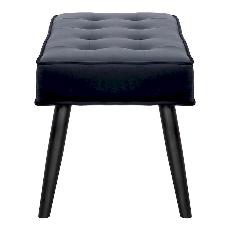 Banc ottoman de rangement capitonné en velours pour salon ou chambre à coucher