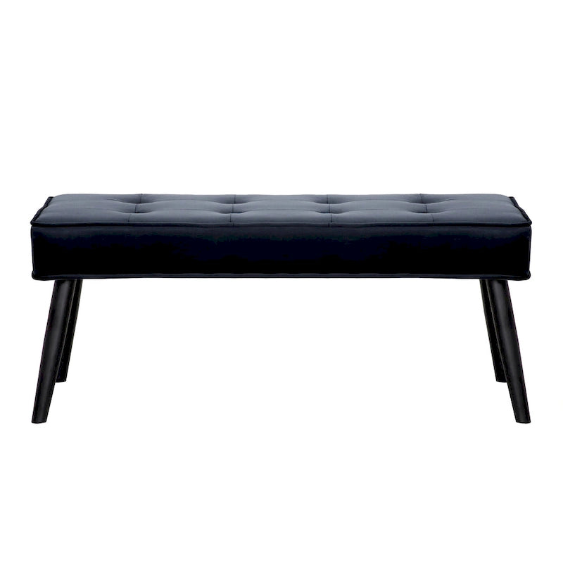 Banc ottoman de rangement capitonné en velours pour salon ou chambre à coucher