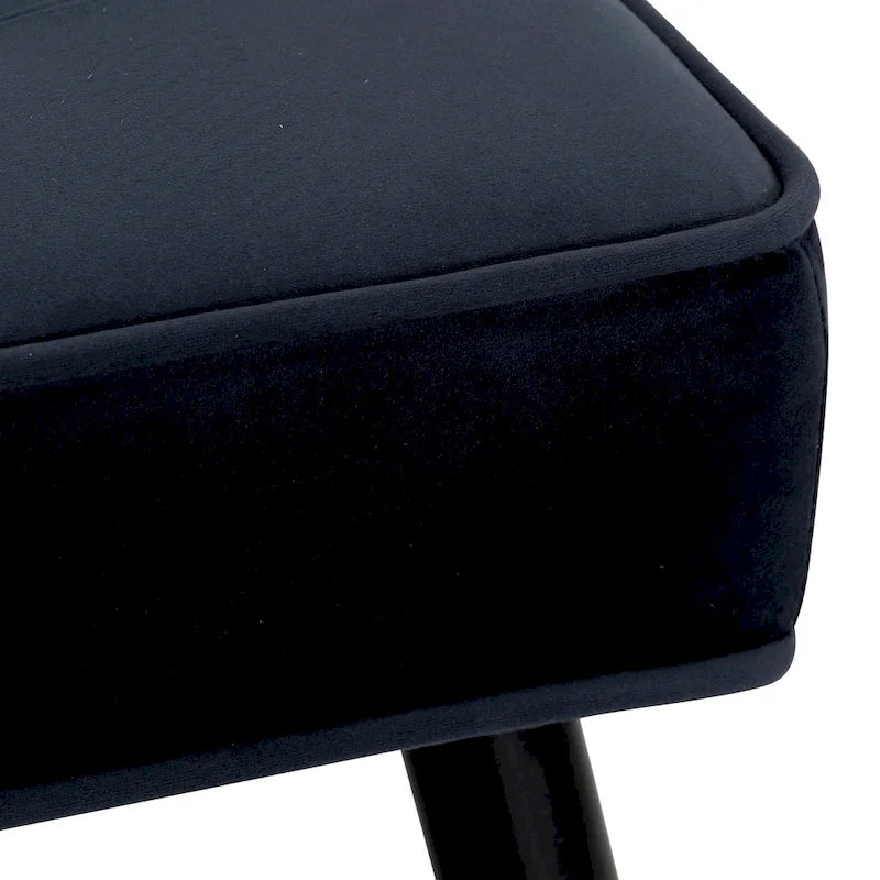 Banc ottoman de rangement capitonné en velours pour salon ou chambre à coucher
