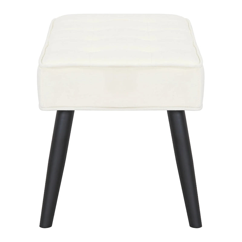 Banc ottoman de rangement capitonné en velours pour salon ou chambre à coucher
