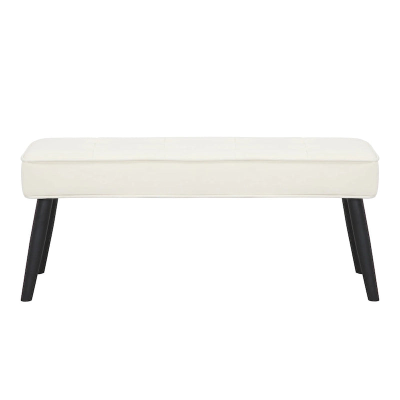 Banc ottoman de rangement capitonné en velours pour salon ou chambre à coucher