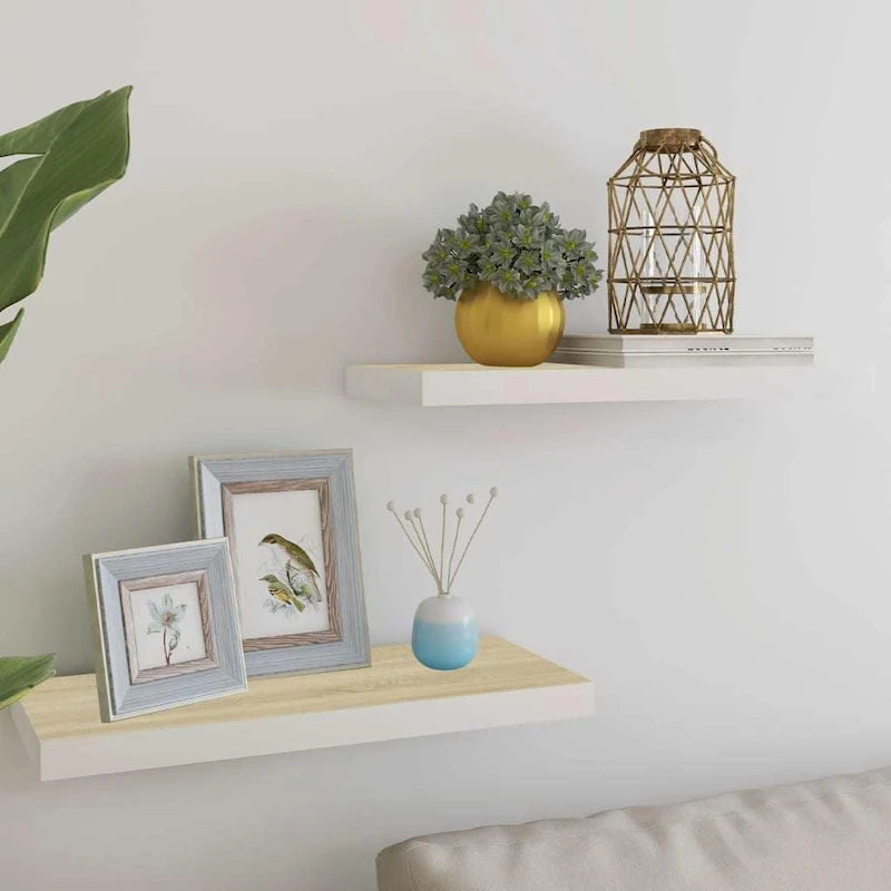 Étagères Murales Flottantes 2 pcs 60x23,5x3,8 cm MDF - 60 x 23,5 x 3,8 cm (L x l x H)