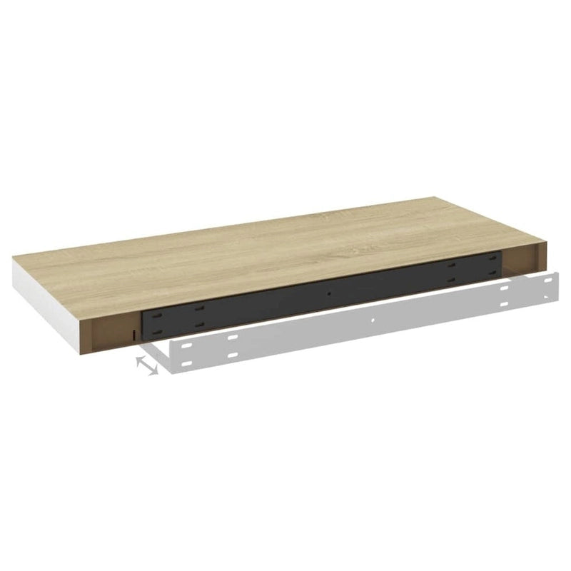 Étagères Murales Flottantes 2 pcs 60x23,5x3,8 cm MDF - 60 x 23,5 x 3,8 cm (L x l x H)