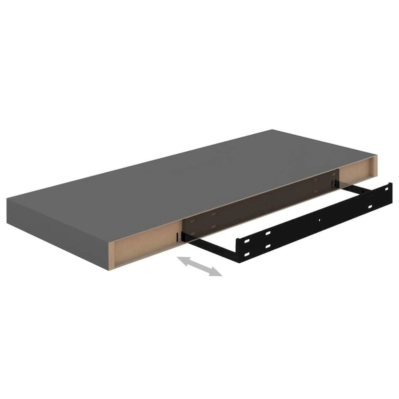 Étagères Murales Flottantes 2 pcs 60x23,5x3,8 cm MDF - 60 x 23,5 x 3,8 cm (L x l x H)