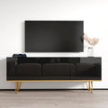 Buffet contemporain de 63 pouces avec compartiments de rangement spacieux