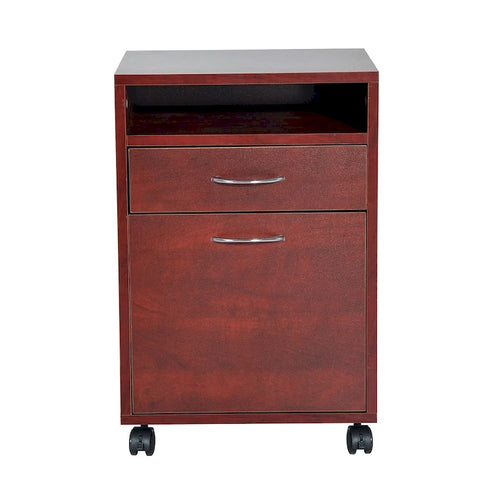 Chariot mobile pour imprimante 24 avec 2 tiroirs, marron - 15,7*13,8*23,6