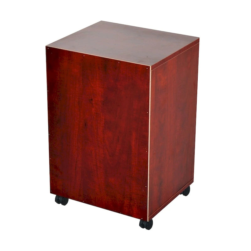 Chariot mobile pour imprimante 24 avec 2 tiroirs, marron - 15,7*13,8*23,6