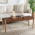 Banc d'appoint de 47 pouces avec cadre en bois et revêtement en cuir pour chambre ou salon