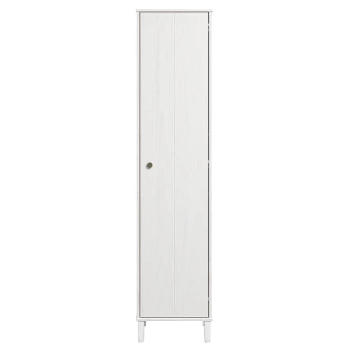 Armoire de rangement utilitaire en bois massif avec étagères réglables et portes