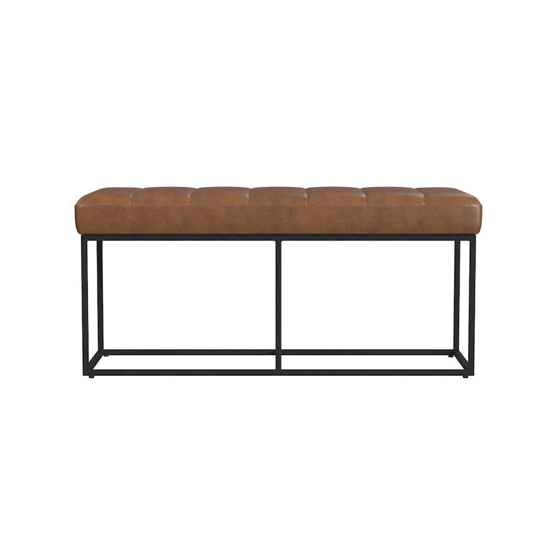 Banc de rangement rembourré avec coussin pour entrée, chambre et salon