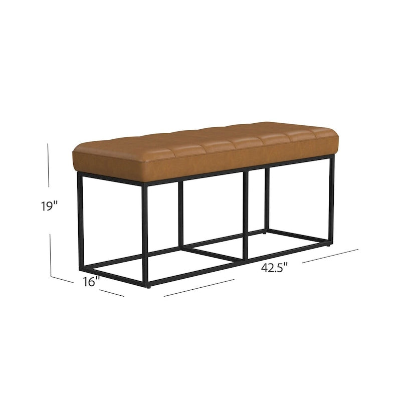 Banc de rangement rembourré avec coussin pour entrée, chambre et salon