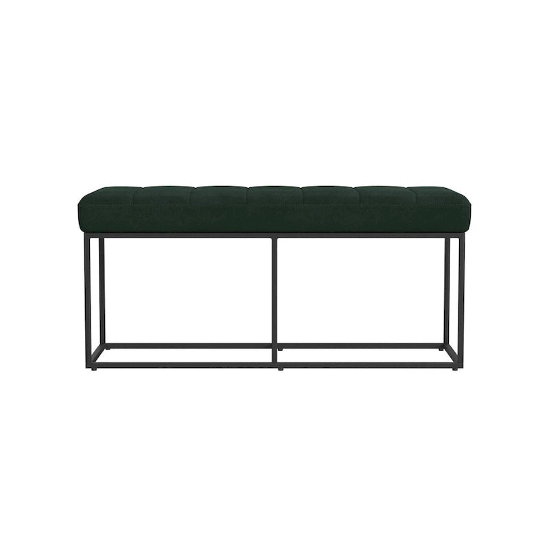 Banc de rangement rembourré avec coussin pour entrée, chambre et salon