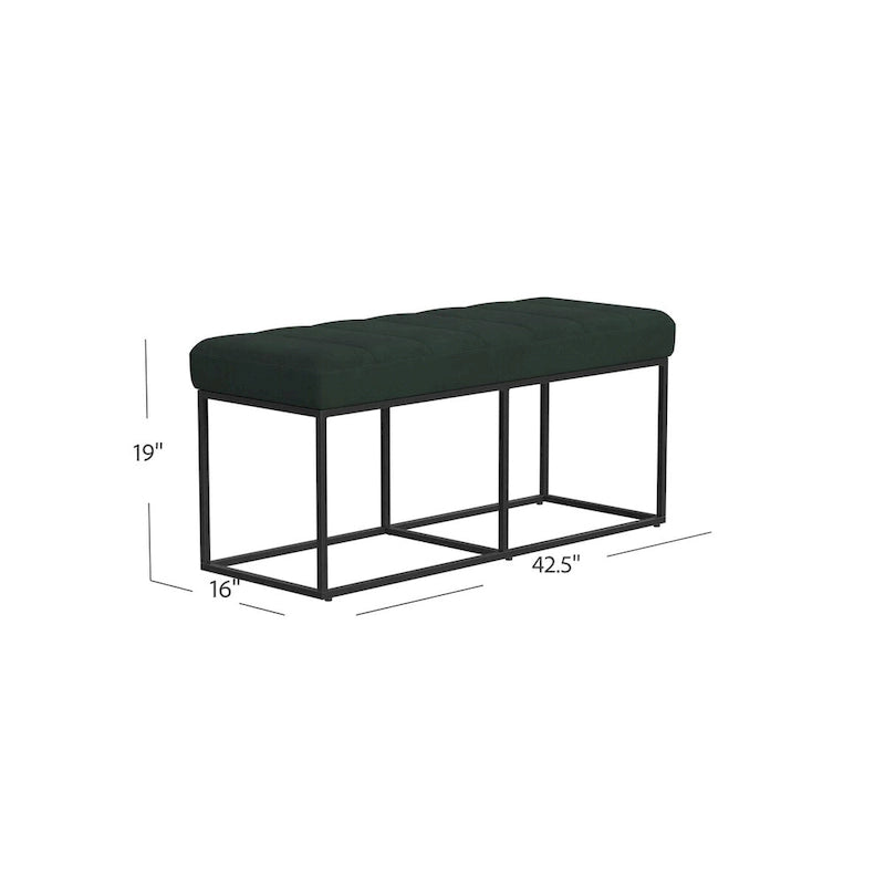 Banc de rangement rembourré avec coussin pour entrée, chambre et salon