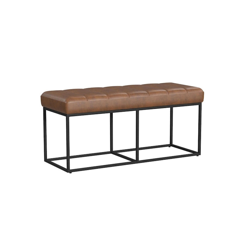 Banc de rangement rembourré avec coussin pour entrée, chambre et salon