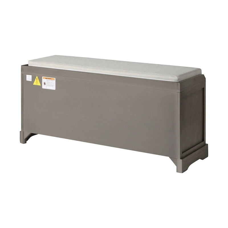 Banc de rangement en bois avec 3 tiroirs et 3 paniers