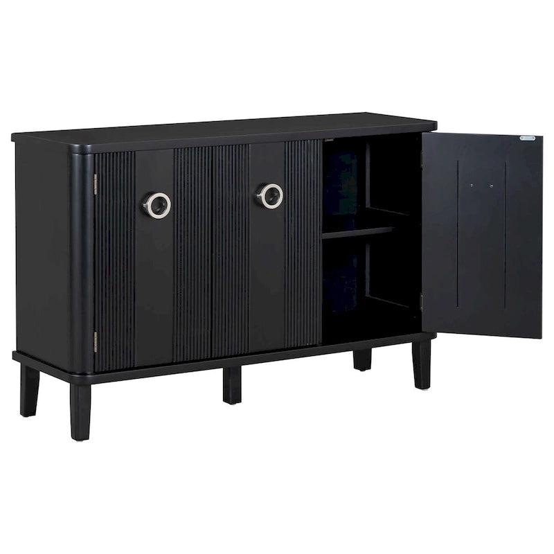 Armoire de rangement en bois massif stable et robuste avec étagères intérieures spacieuses