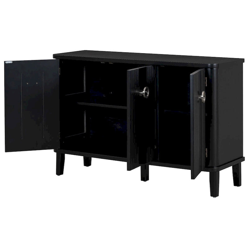 Armoire de rangement en bois massif stable et robuste avec étagères intérieures spacieuses