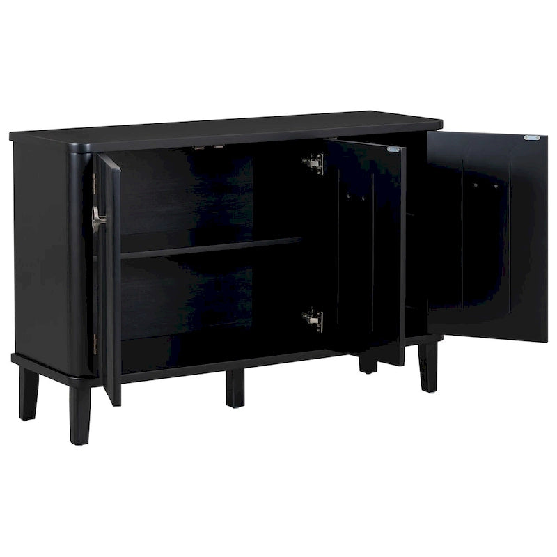 Armoire de rangement en bois massif stable et robuste avec étagères intérieures spacieuses