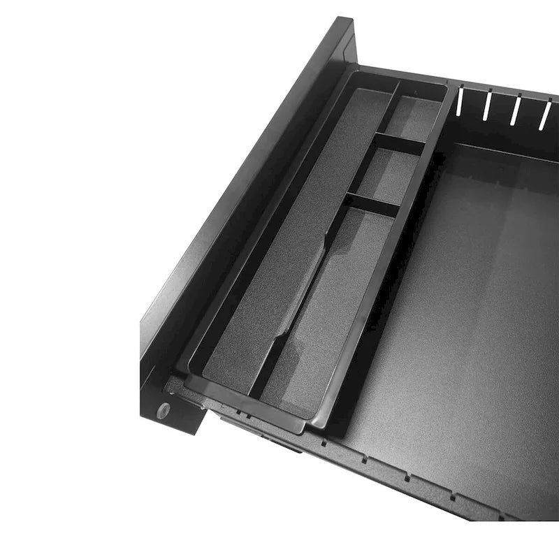 Caisson de bureau mobile 3 tiroirs avec serrure, classeur métallique pour organisation de bureau à domicile, format lettre/légal/A4, entièrement assemblé