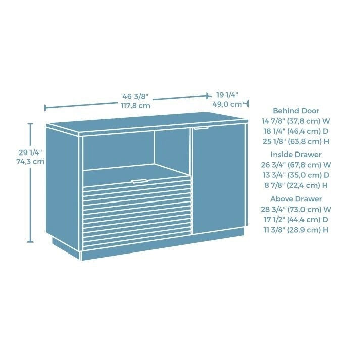 Buffet professionnel compact avec rangements premium pour petits espaces
