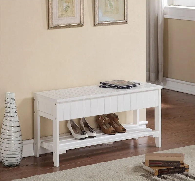 Quality Solid Wood Shoe Bench with Storage