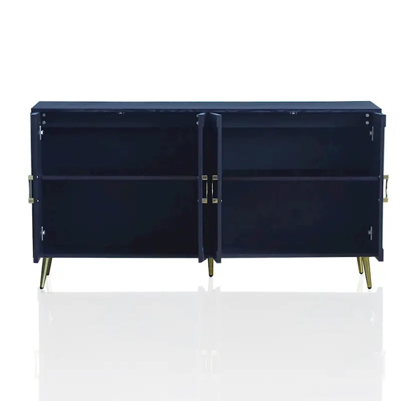 Buffet-Vaisselier Contemporain Laqué à 4 Portes en Bois, pour Salon